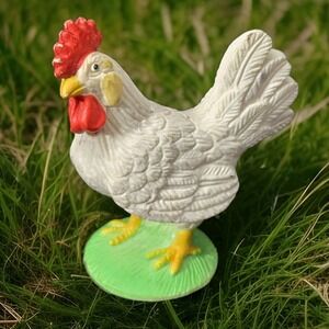 RARE Bullyland Handpainted Rooster Made In Germany Collectible Toy